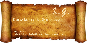 Kosztolnik Gusztáv névjegykártya